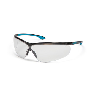 9193-075 UVEX SPORTSTYLE CLEAR LENS BLACK FRAME SAFETY GLASSES