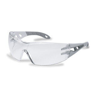 9192-310 UVEX PHEOS GREY/GREY FRAME CLEAR THS LENS SAFETY GLASSES