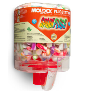 6644 MOLDEX SPARKPLUGS EARPLUGS SMALL DISPENSER BX=250PR 29.3db CL5