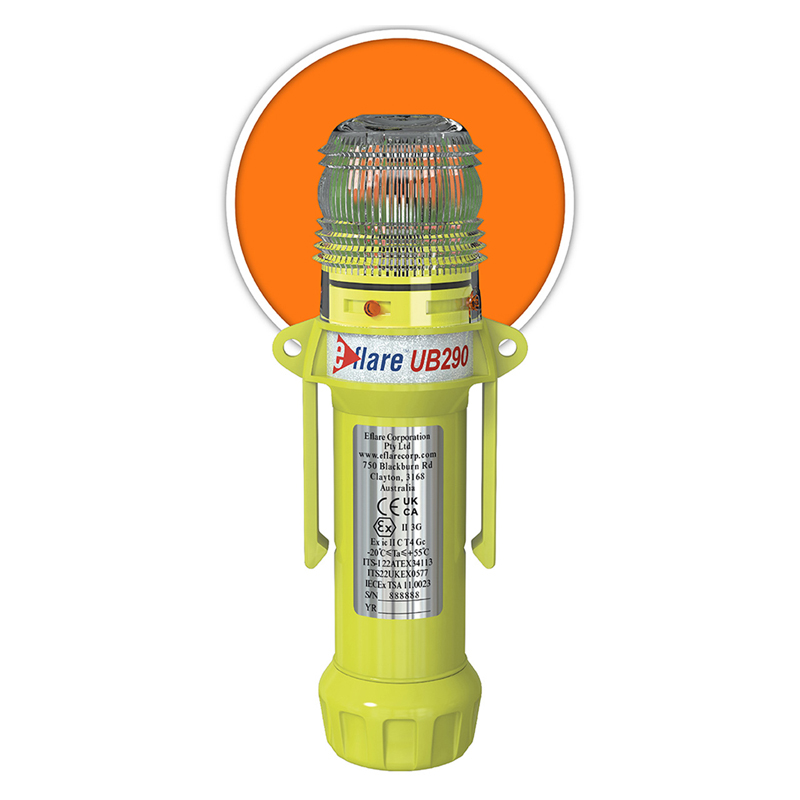 19EF221 UB290A (AT290A)EFLARE BEACON STEADY ON OR FLASH AMBER 200mm