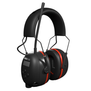 IT-91 ISOTUNES AIR DEFENDER AM/FM EARMUFF - UNIVERSAL SIZE - BLACK/RED